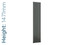 DQ-TOR-1471-SG-TH - DQ Tornado Vertical Single Radiator H1471mm X W681mm Dark Grey DQ-TOR-1471-SG-TH - DQ Tornado Vertical Single Radiator H1471mm X W681mm Dark Grey